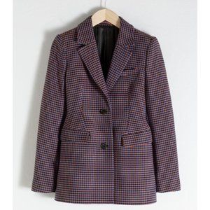 & Other Stories Houndstooth Hourglass Blazer